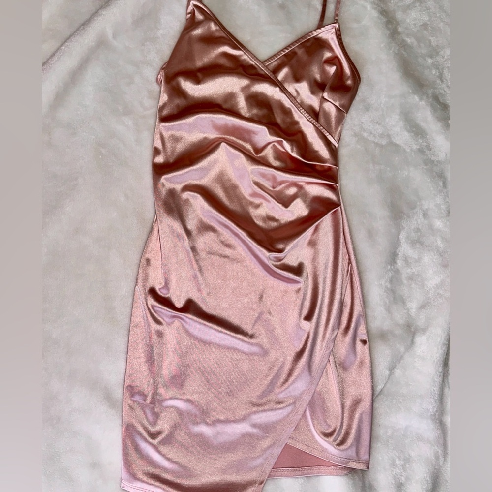 Shiny pink dress